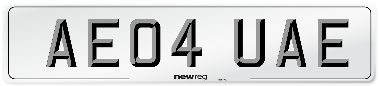 AE04 UAE Number Plate from New Reg